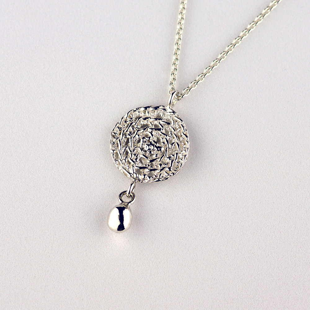 Entwined Silver Necklace with Silver Ball | Sanneke Zegwaard